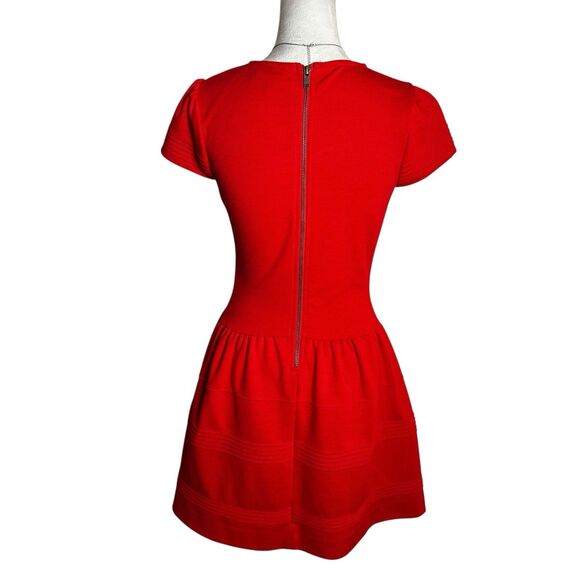 Girls from Savoy Anthropologie Taylor Swift Red Ponte Knit Skater Mini Dress 4 - Picture 3 of 8